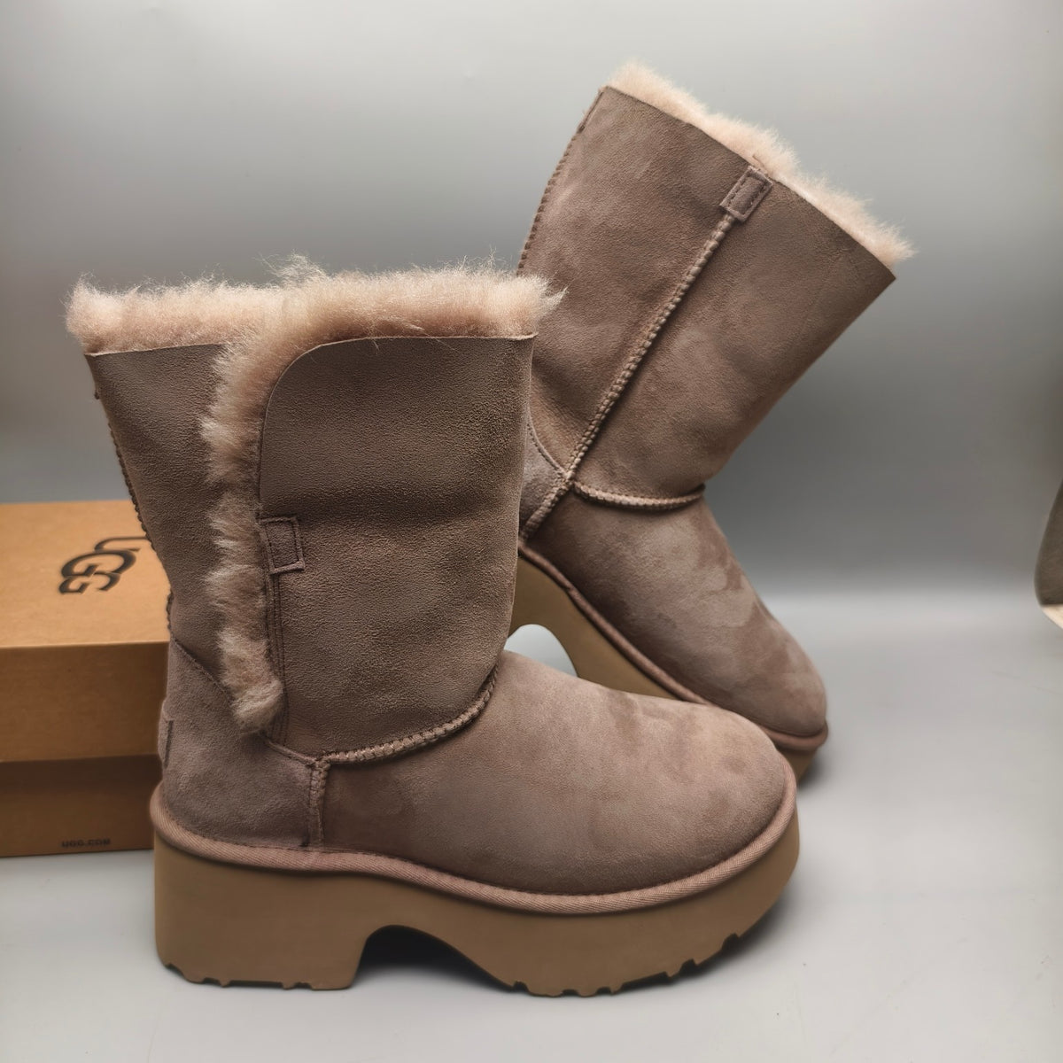 Walnut Women's Platform Wedge Mid-Calf Boots – Style 1533