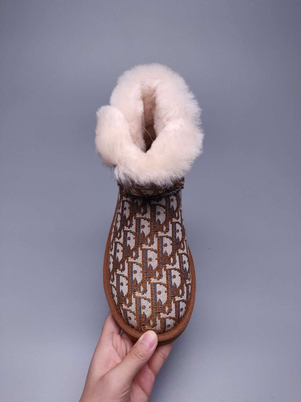 Chestnut Fabric-Texture Footwear | Style 6554