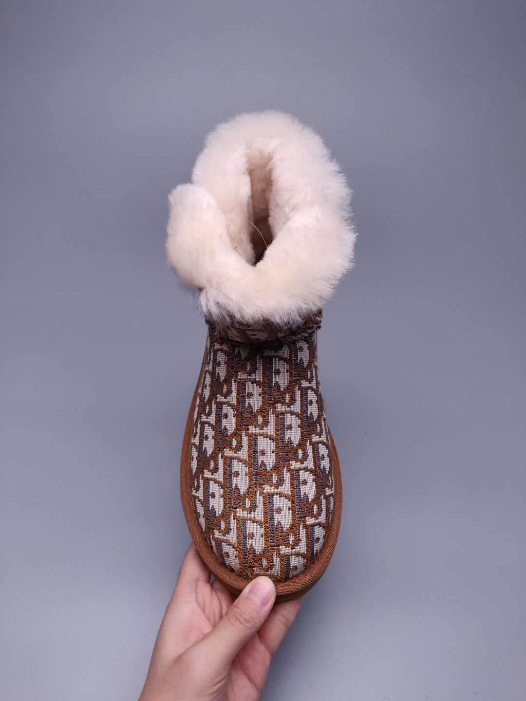 Chestnut Fabric-Texture Footwear | Style 6554