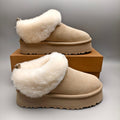 Sand Suede-Look Platform Slip-On Shoes – Style 1393
