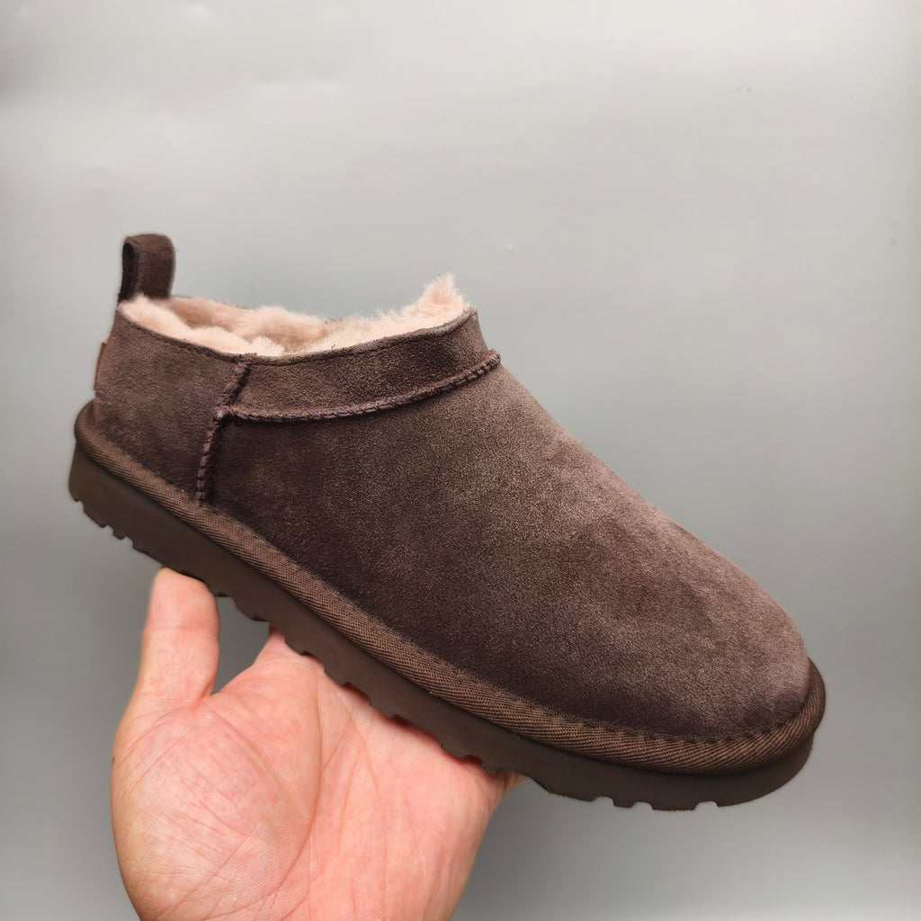 Chocolate Brown Women's Classic Slip-On Shoes – Style 3891