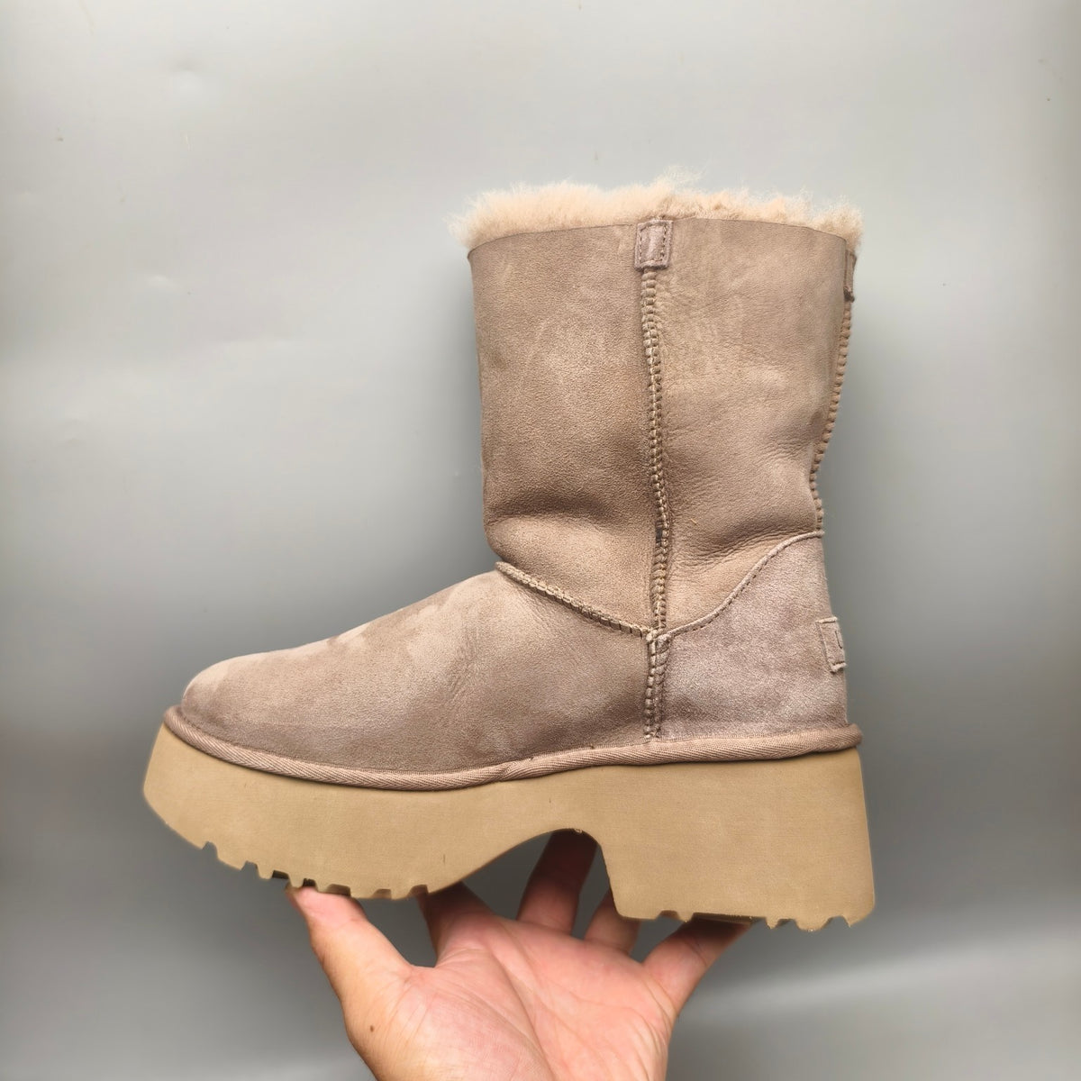 Walnut Women's Platform Wedge Mid-Calf Boots – Style 1533