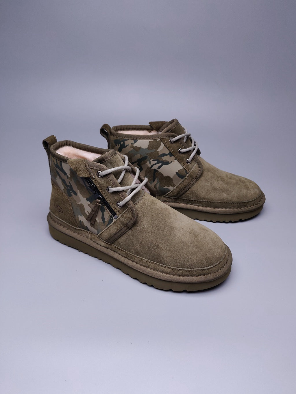 Army Green Men's Colorblock Camouflage Shoes – Style 4193