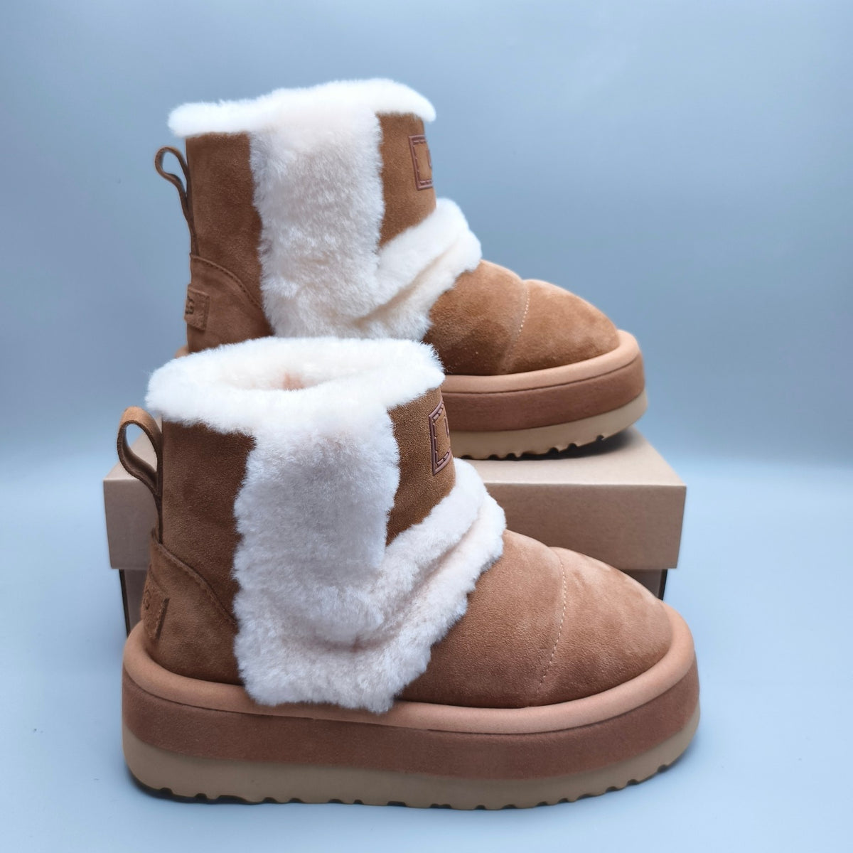 Chestnut Caterpillar-Style Platform Mid-Top Casual Shoes – 3316