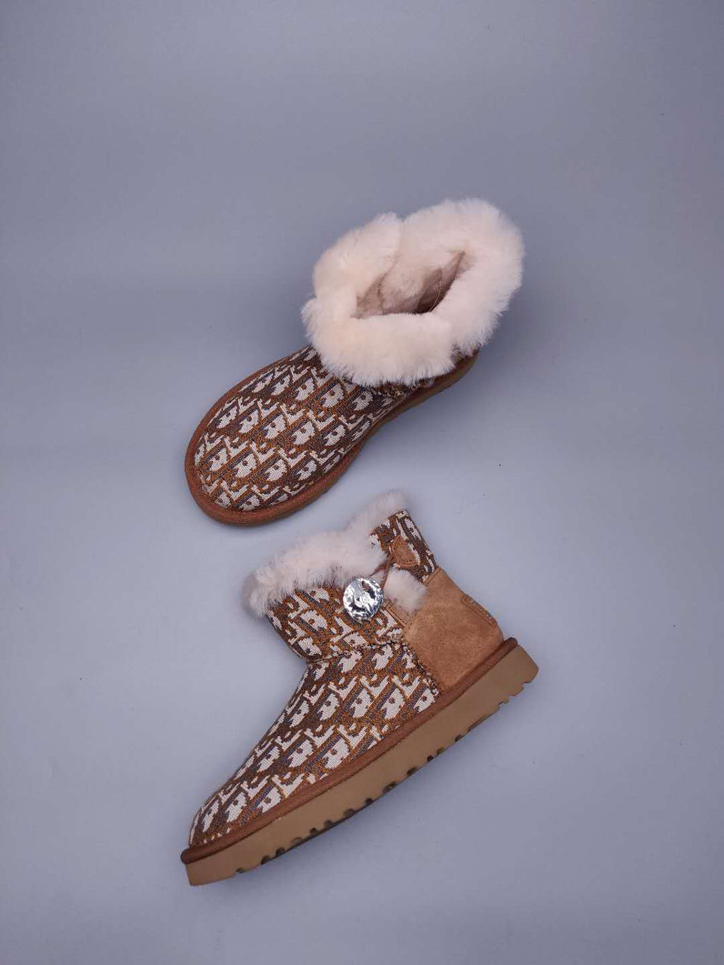 Chestnut Fabric-Texture Footwear | Style 6554