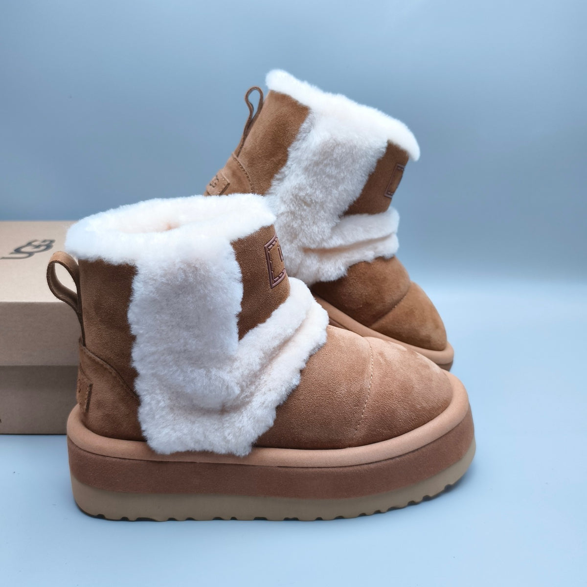 Chestnut Caterpillar-Style Platform Mid-Top Casual Shoes – 3316
