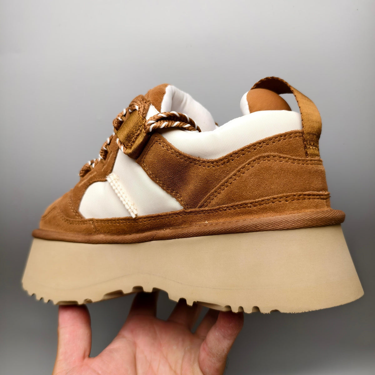 Chestnut Chunky Platform Lace-Up Sneakers – Style 1541