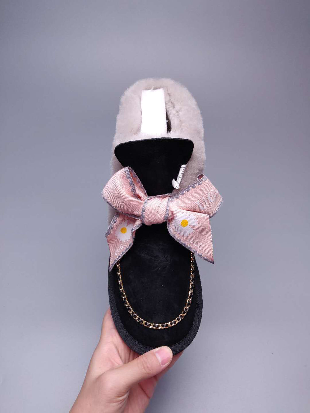 Black Daisy, Chain & Ribbon Footwear | Style 7888