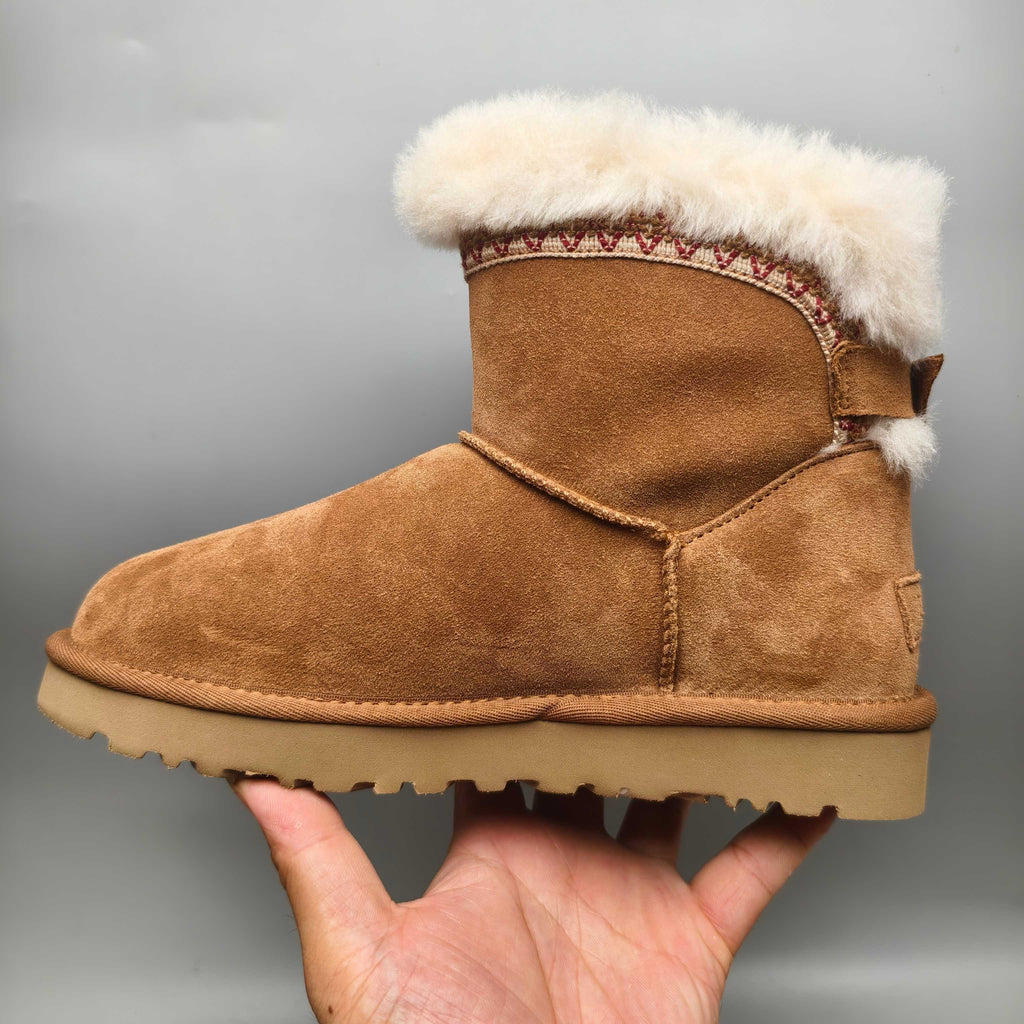 Chestnut Folk-Inspired Shoes with Back Buckle Strap – Style 4517