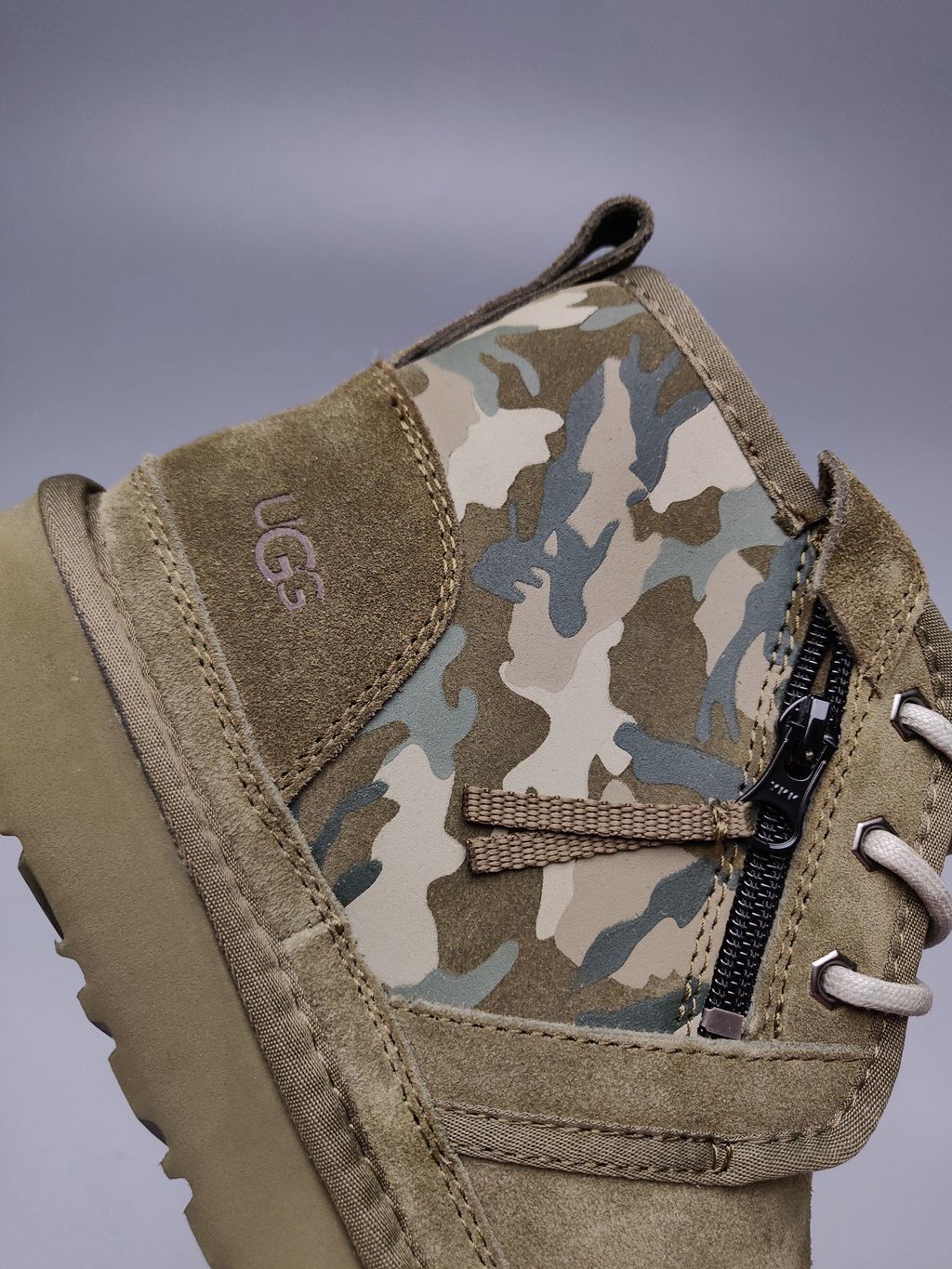 Army Green Men's Colorblock Camouflage Shoes – Style 4193