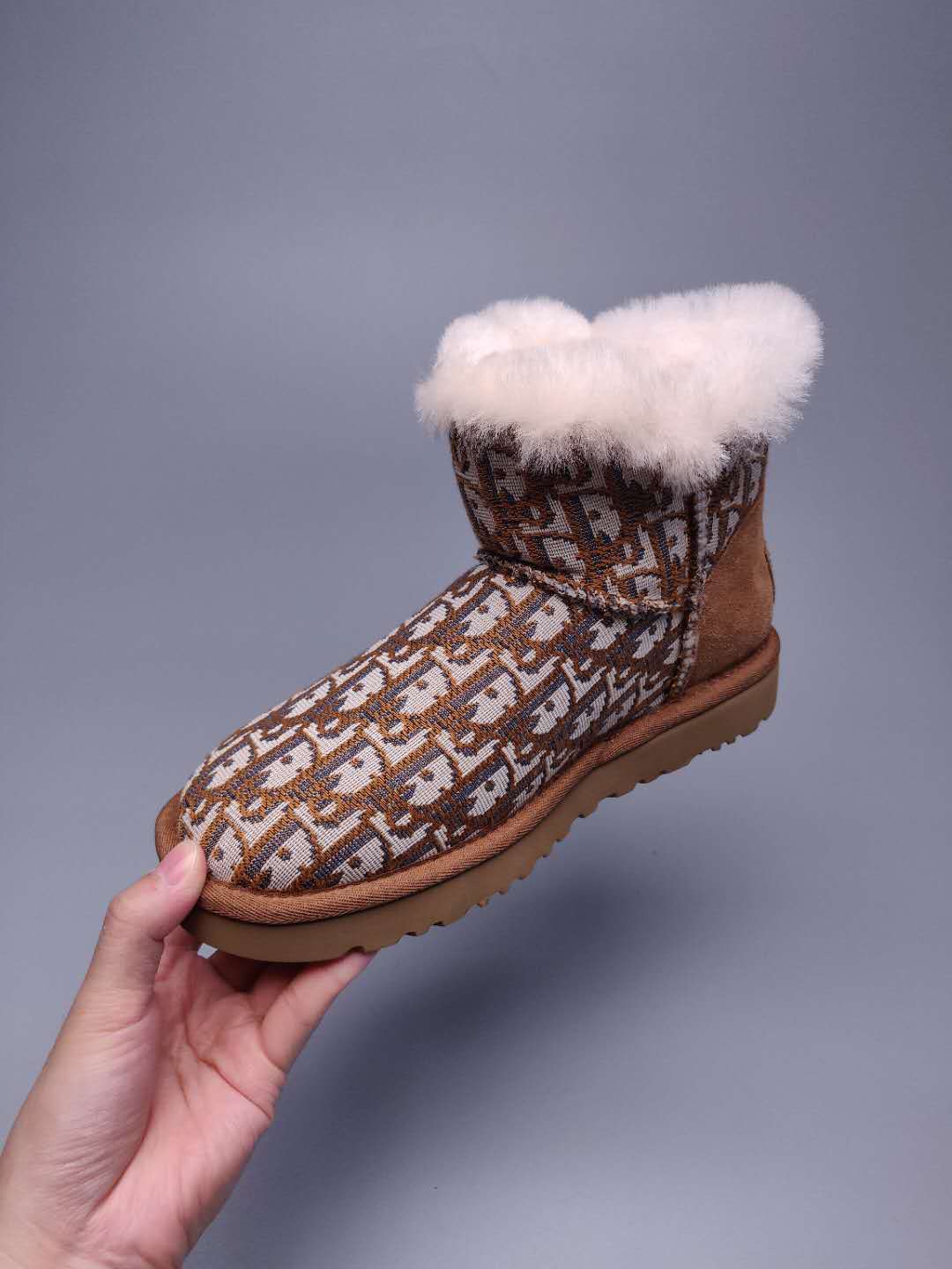 Chestnut Fabric-Texture Footwear | Style 6554