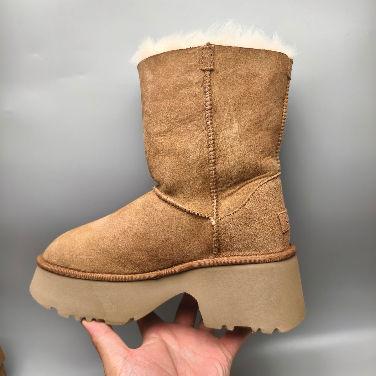 Chestnut Women's Platform Wedge Mid-Calf Boots – Style 1533