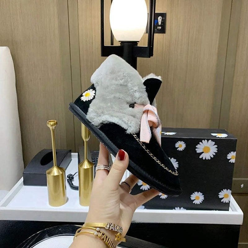 Black Daisy, Chain & Ribbon Footwear | Style 7888