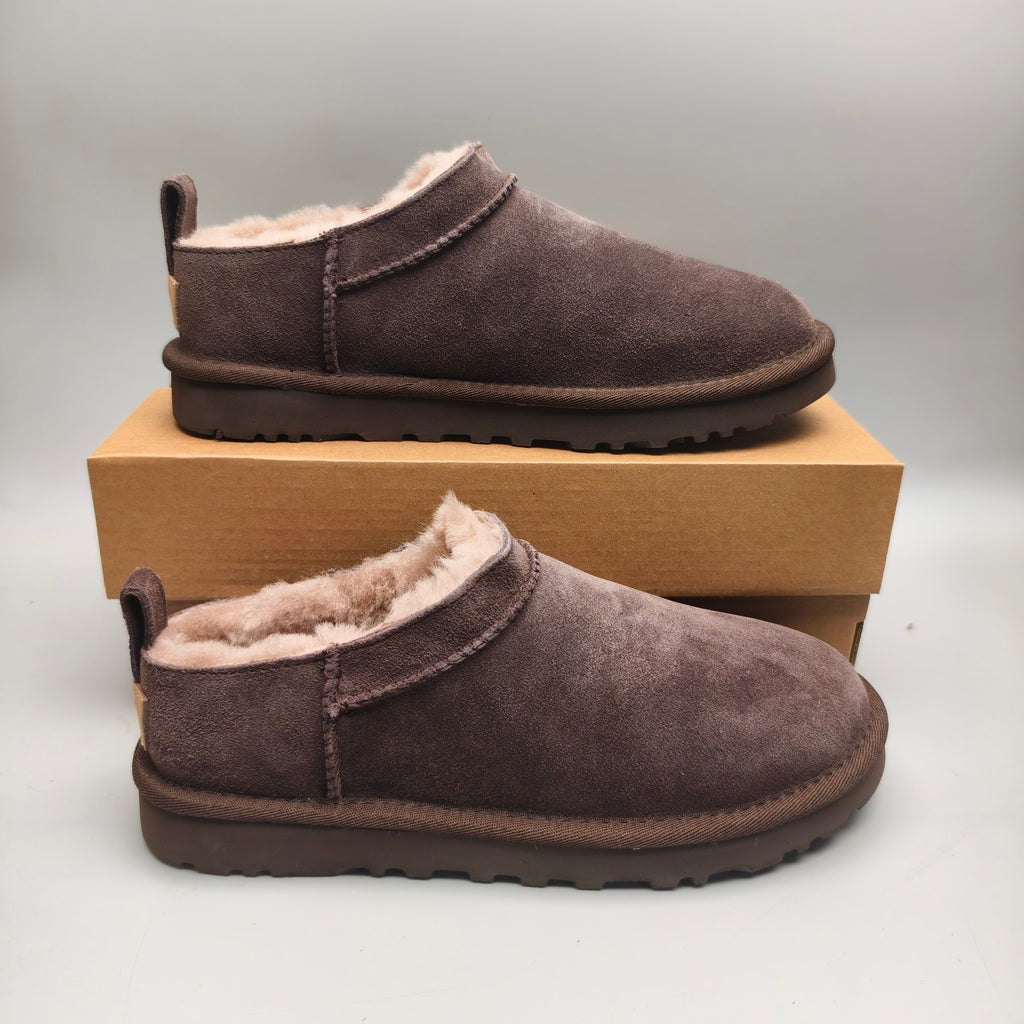 Chocolate Brown Women's Classic Slip-On Shoes – Style 3891