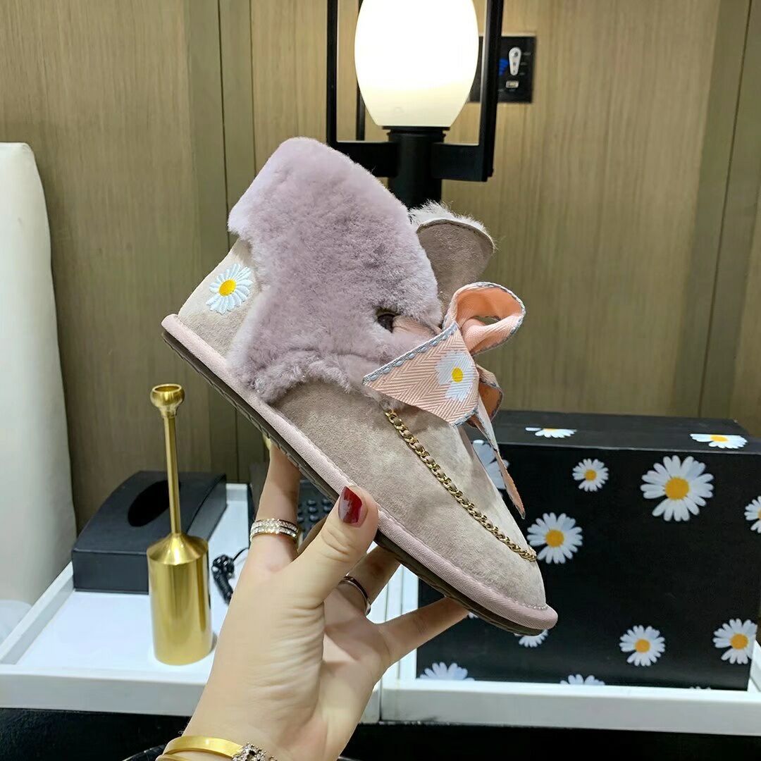 Dusk Pink Daisy, Chain & Ribbon Footwear | Style 7888