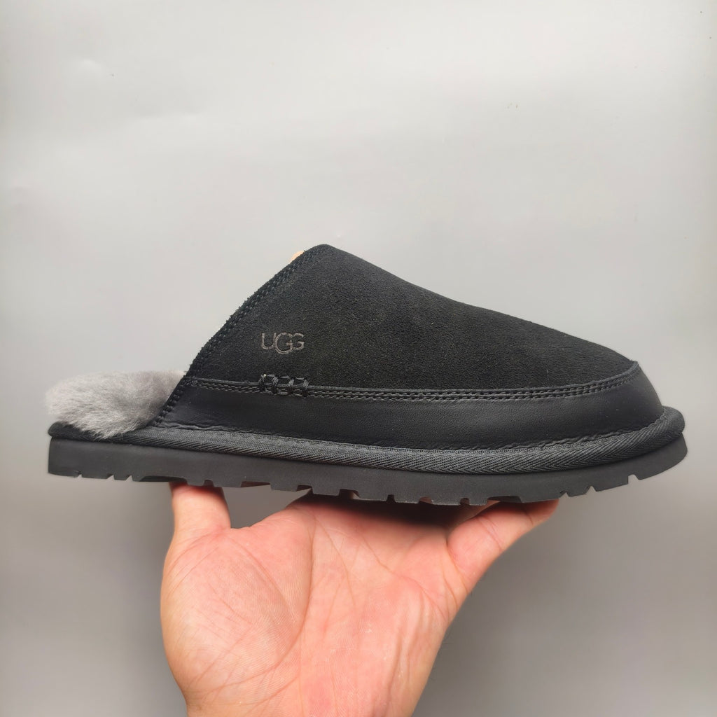 Men's Ultra-Light Fluffy Casual Slippers in Black | 4585