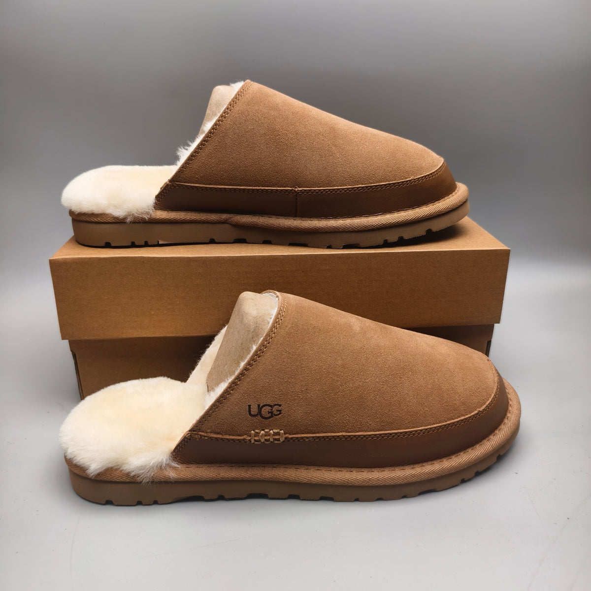 Men's Ultra-Light Fluffy Casual Slippers in Chestnut | 4585
