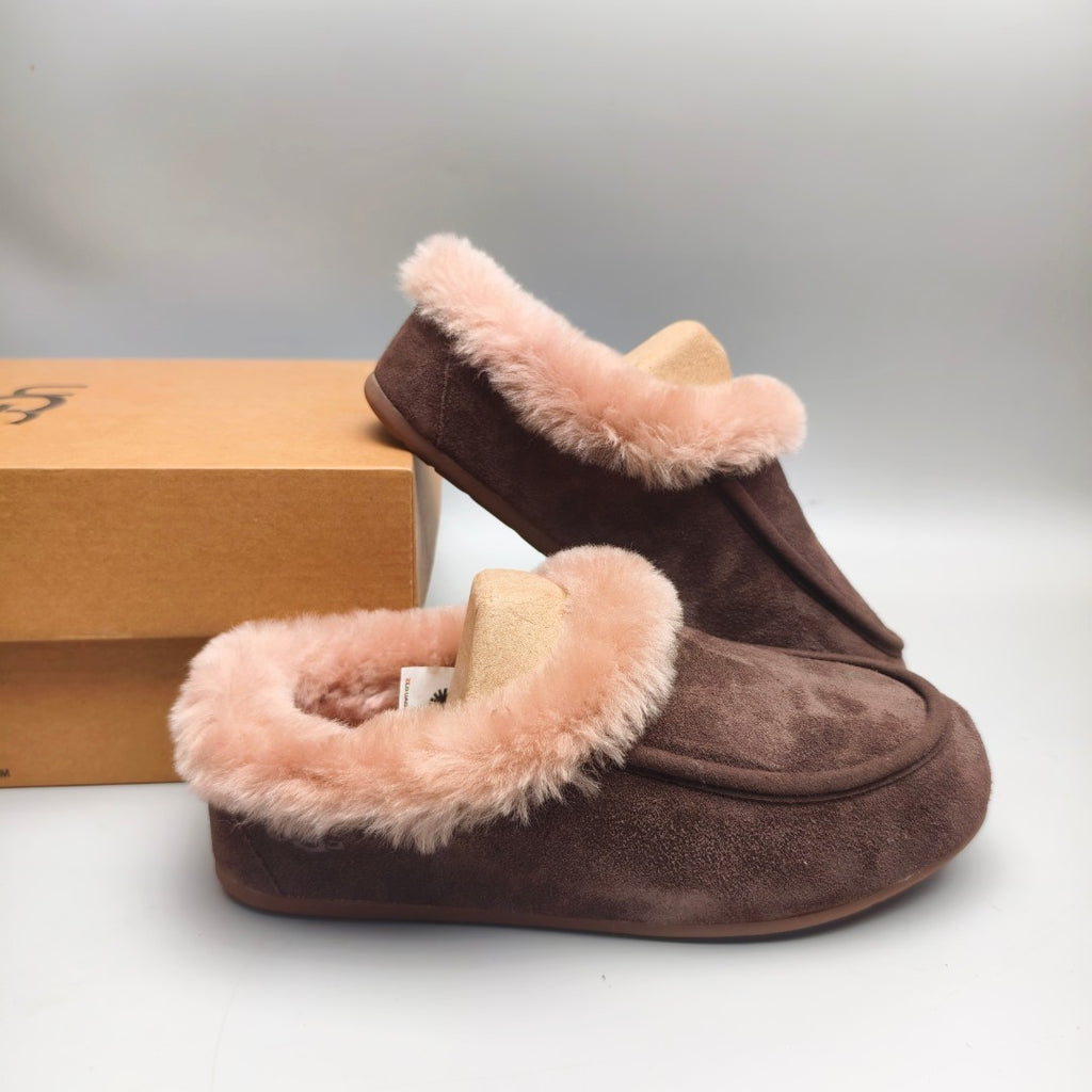 Chocolate Brown Slip-On House Shoes – Style 1391