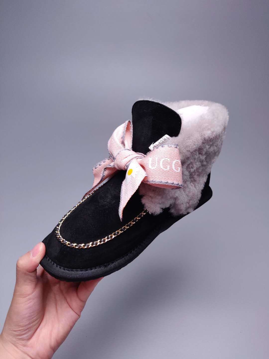 Black Daisy, Chain & Ribbon Footwear | Style 7888