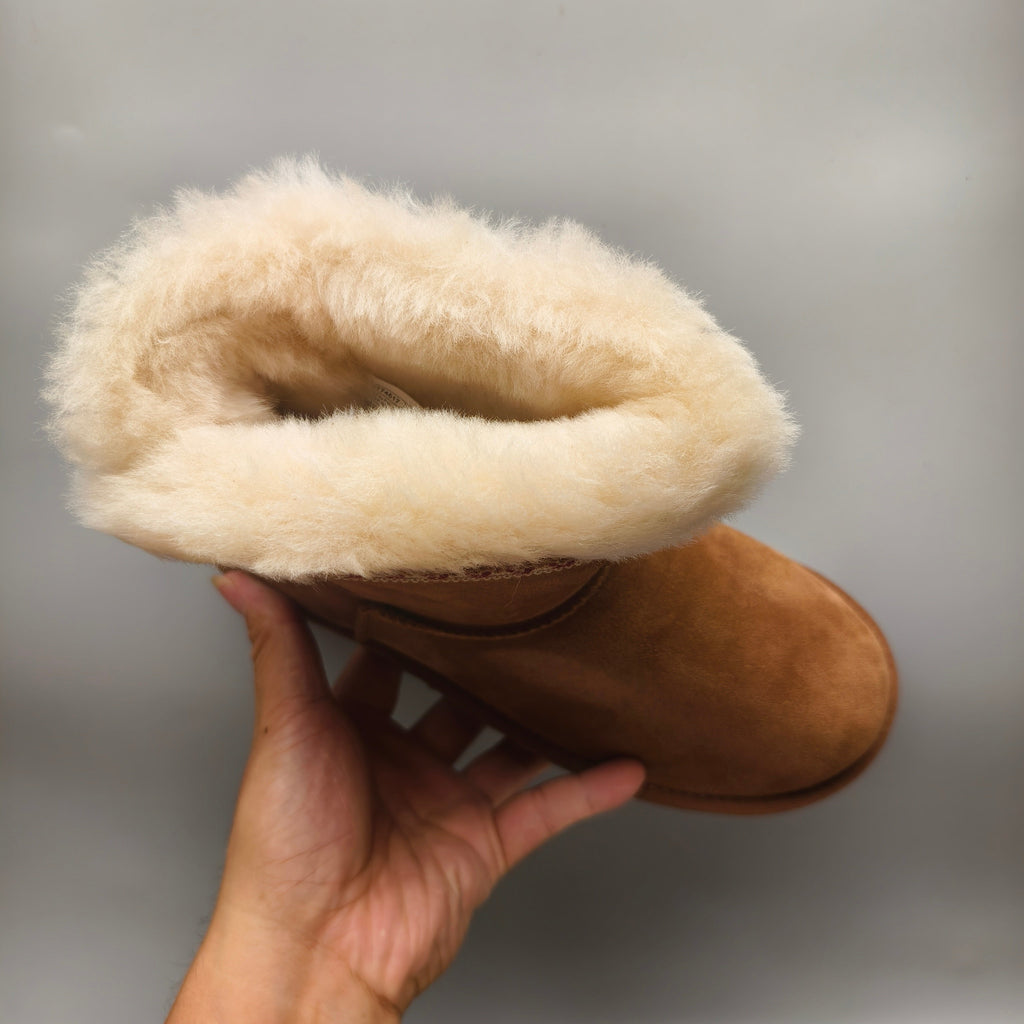 Chestnut Folk-Inspired Shoes with Back Buckle Strap – Style 4517