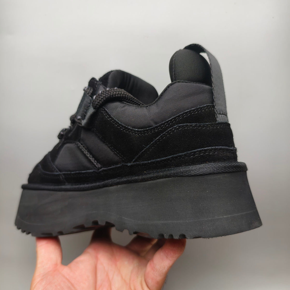 Black Chunky Platform Lace-Up Sneakers – Style 1541