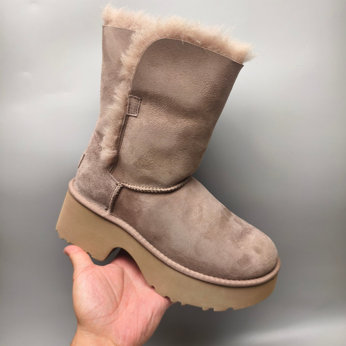 Walnut Women's Platform Wedge Mid-Calf Boots – Style 1533
