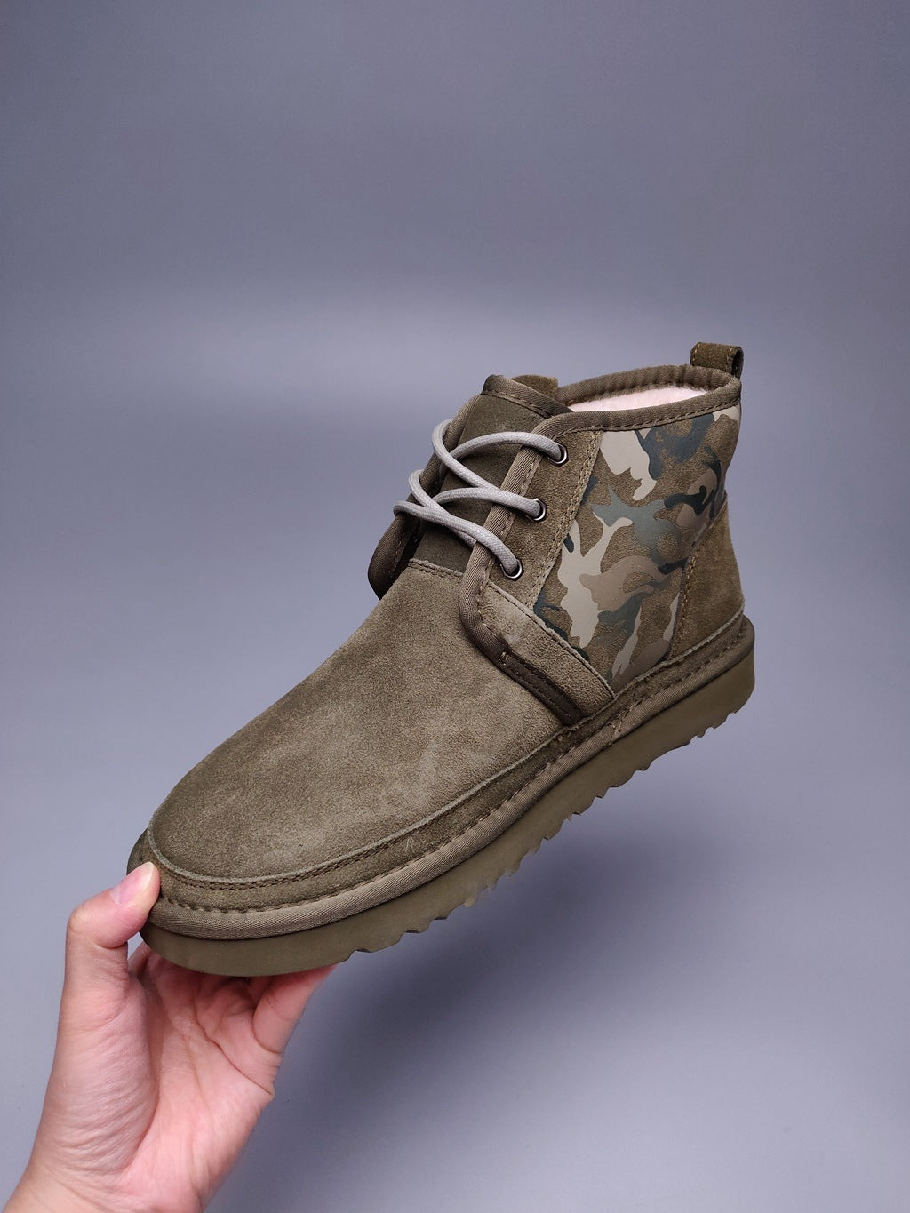 Army Green Men's Colorblock Camouflage Shoes – Style 4193