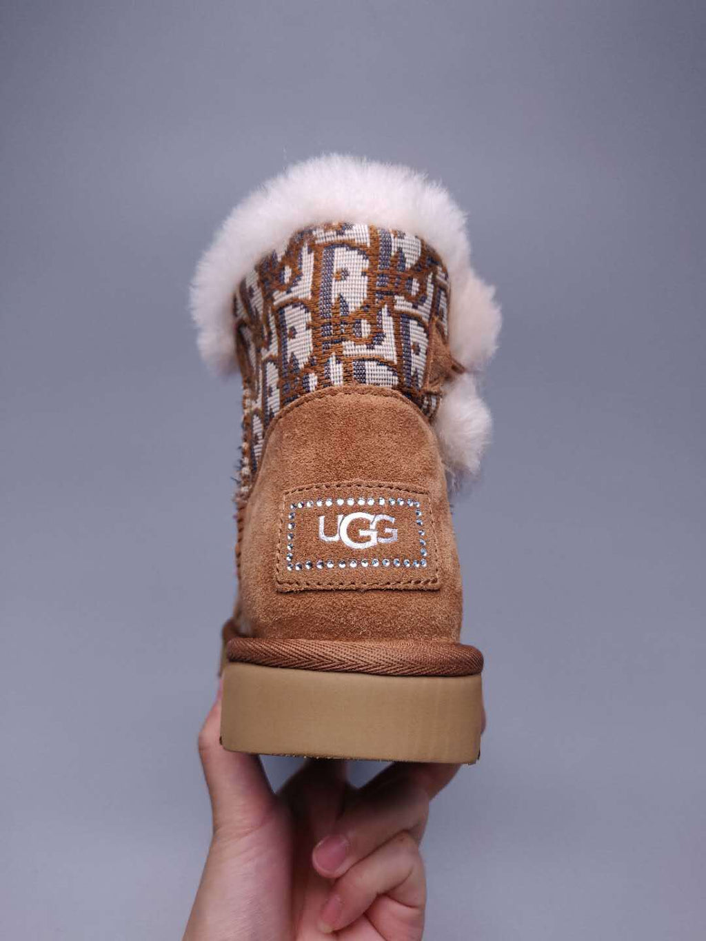 Chestnut Fabric-Texture Footwear | Style 6554