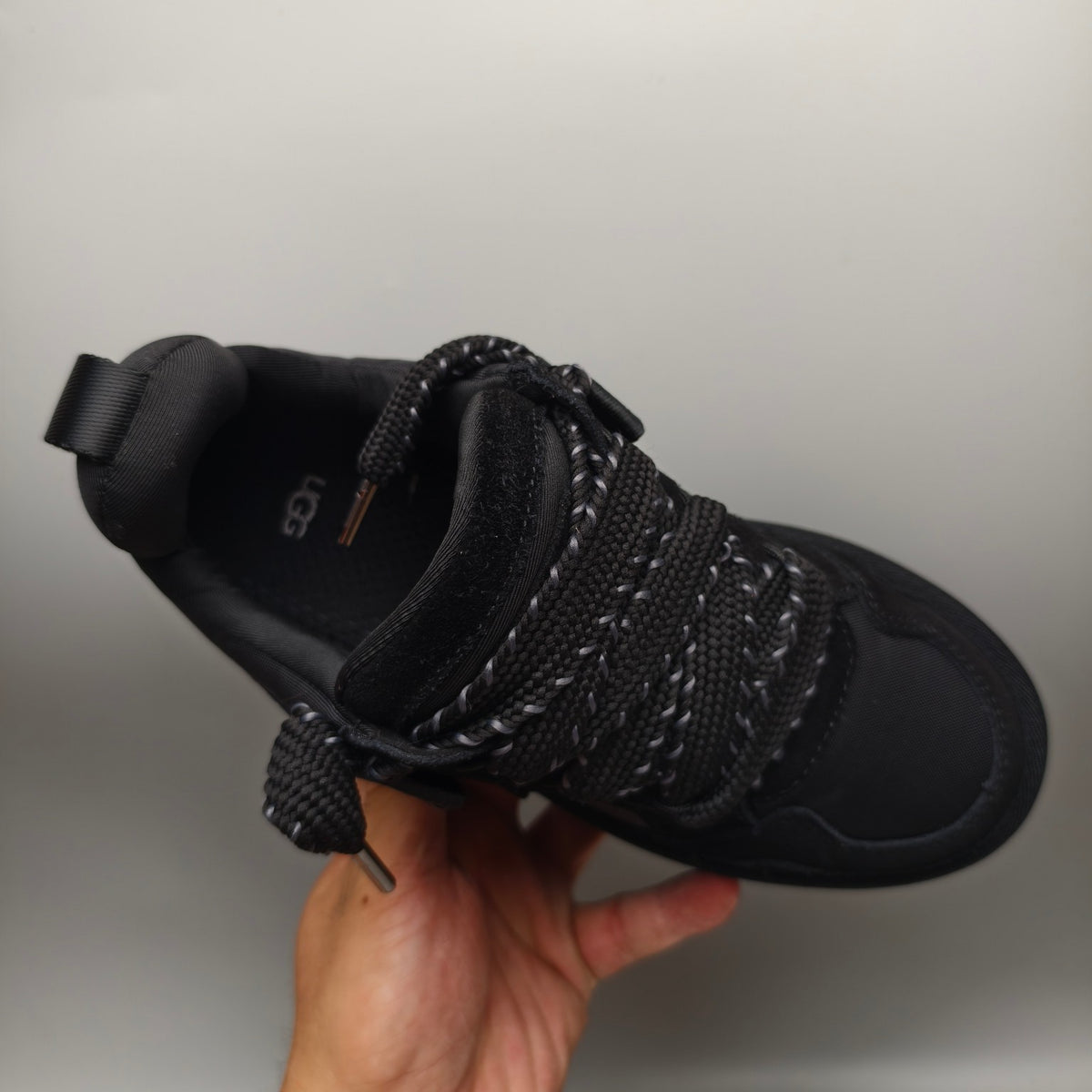 Black Chunky Platform Lace-Up Sneakers – Style 1541