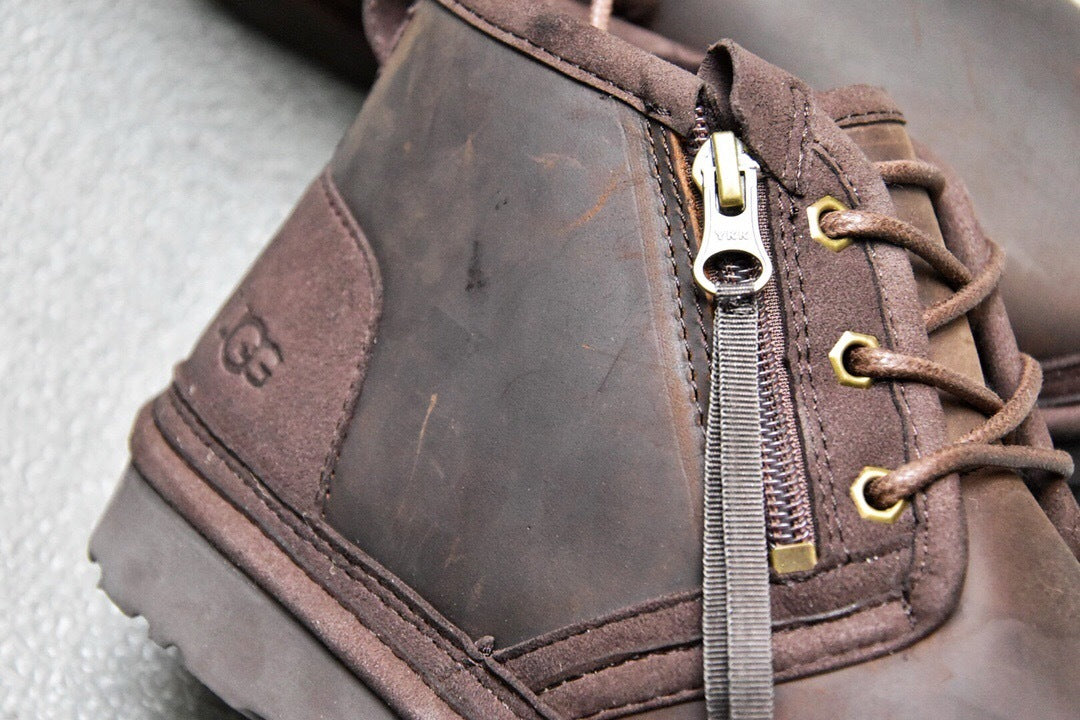 Men's Crazy Horse Leather Zip-Up Shoes – Style 3883