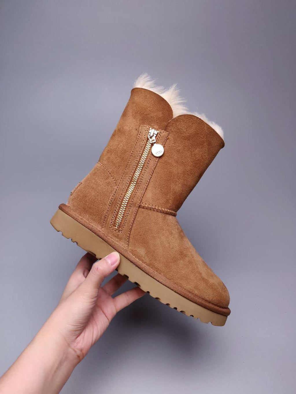 Chestnut Side-Zip Mid-Calf Boots – Style 2480