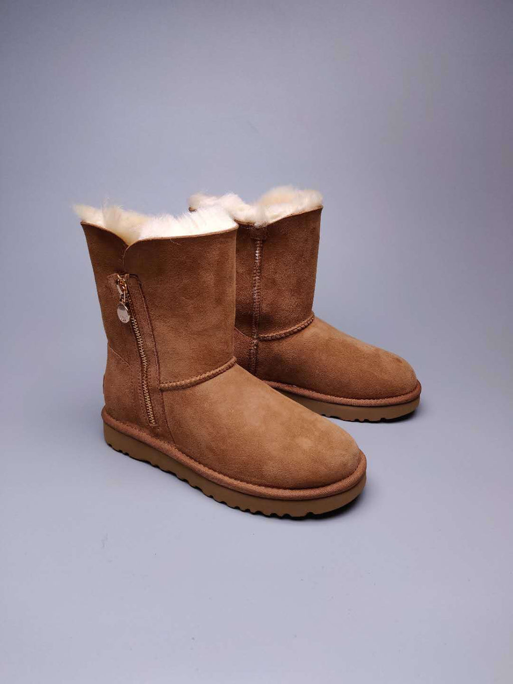 Chestnut Side-Zip Mid-Calf Boots – Style 2480