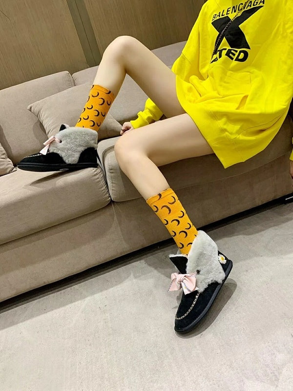 Black Daisy, Chain & Ribbon Footwear | Style 7888
