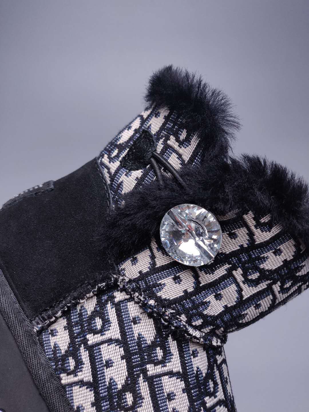 Black Fabric-Texture Footwear | Style 6554