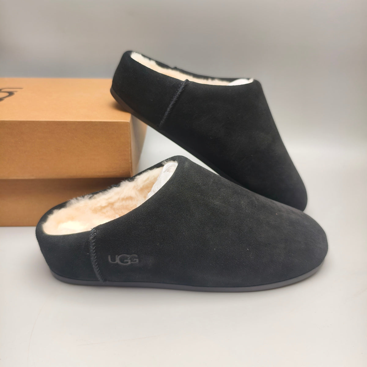 Black Slip-On House Shoes – Style 1390