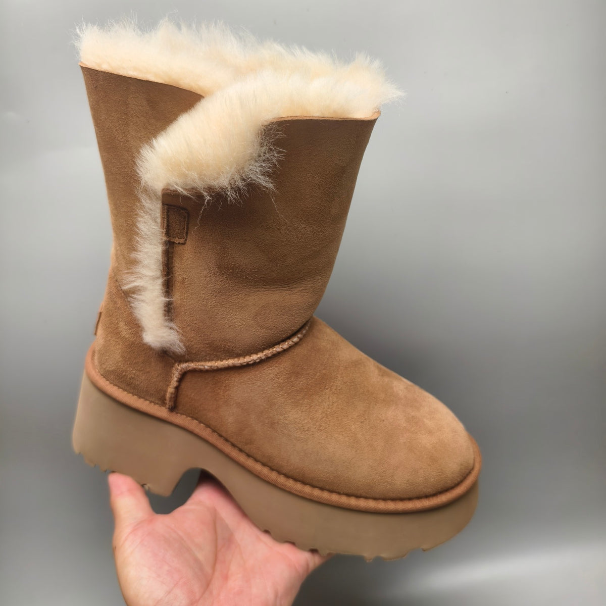 Chestnut Women's Platform Wedge Mid-Calf Boots – Style 1533