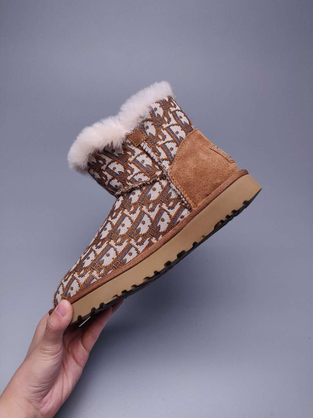 Chestnut Fabric-Texture Footwear | Style 6554