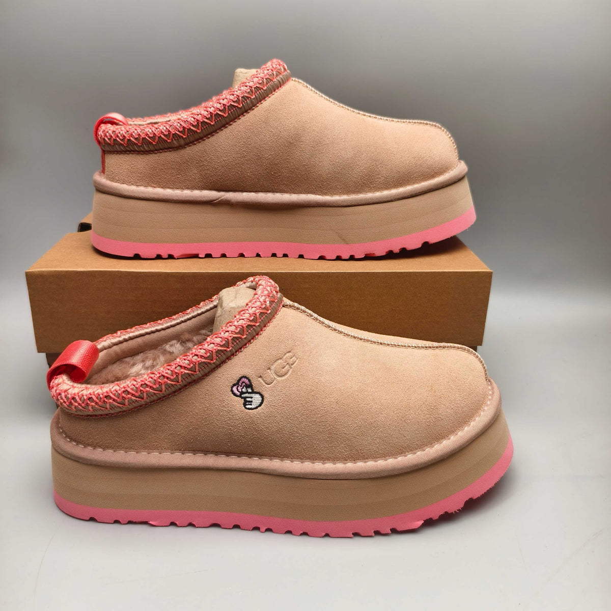 Pink Folk-Inspired Platform Casual Shoes – 2553 / 2130