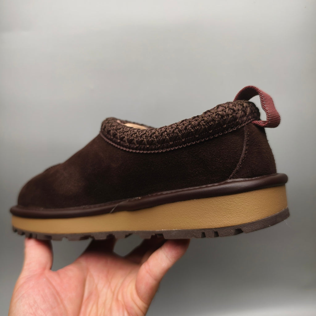 Chocolate Brown Unisex Folk-Inspired Casual Shoes – Style 1304
