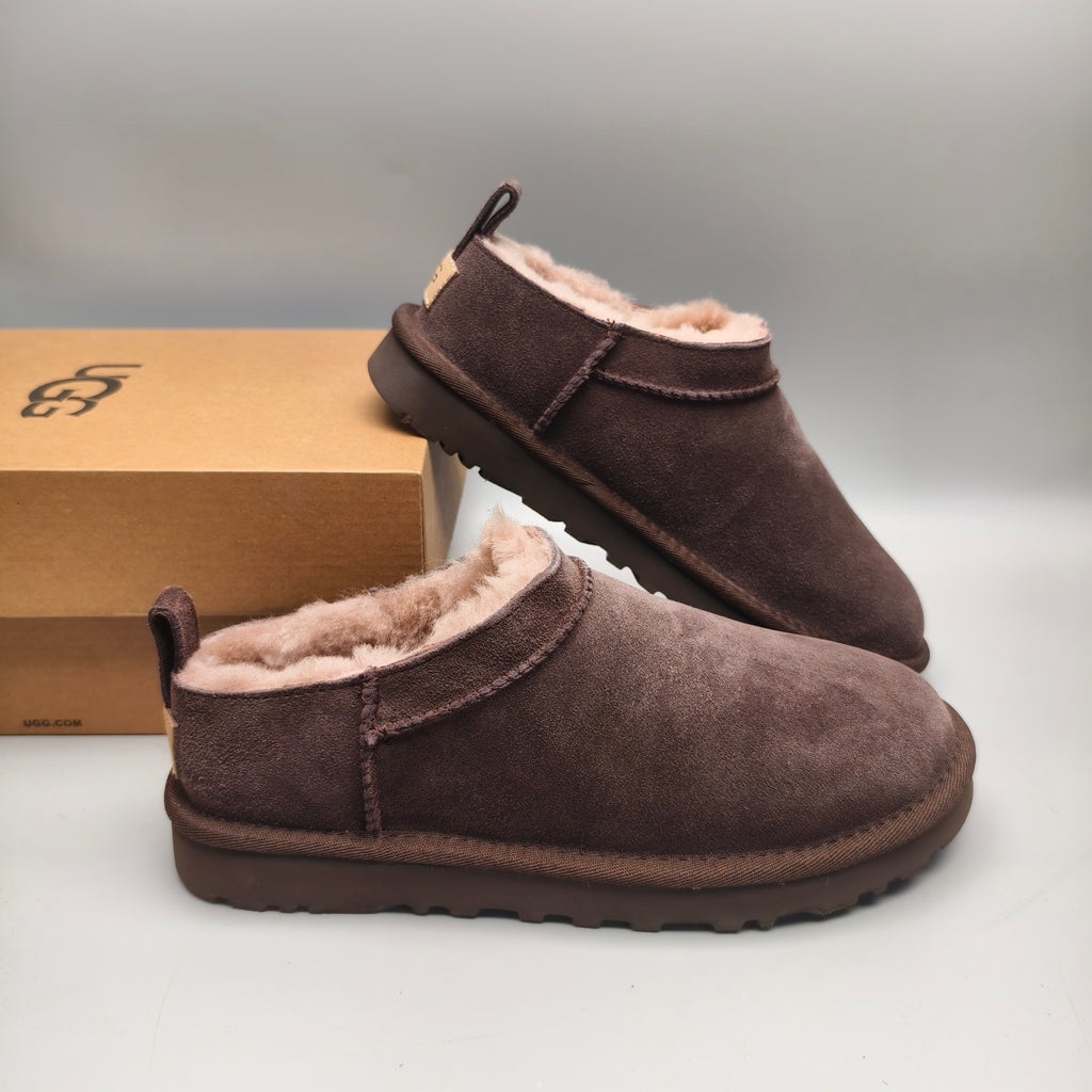 Chocolate Brown Women's Classic Slip-On Shoes – Style 3891