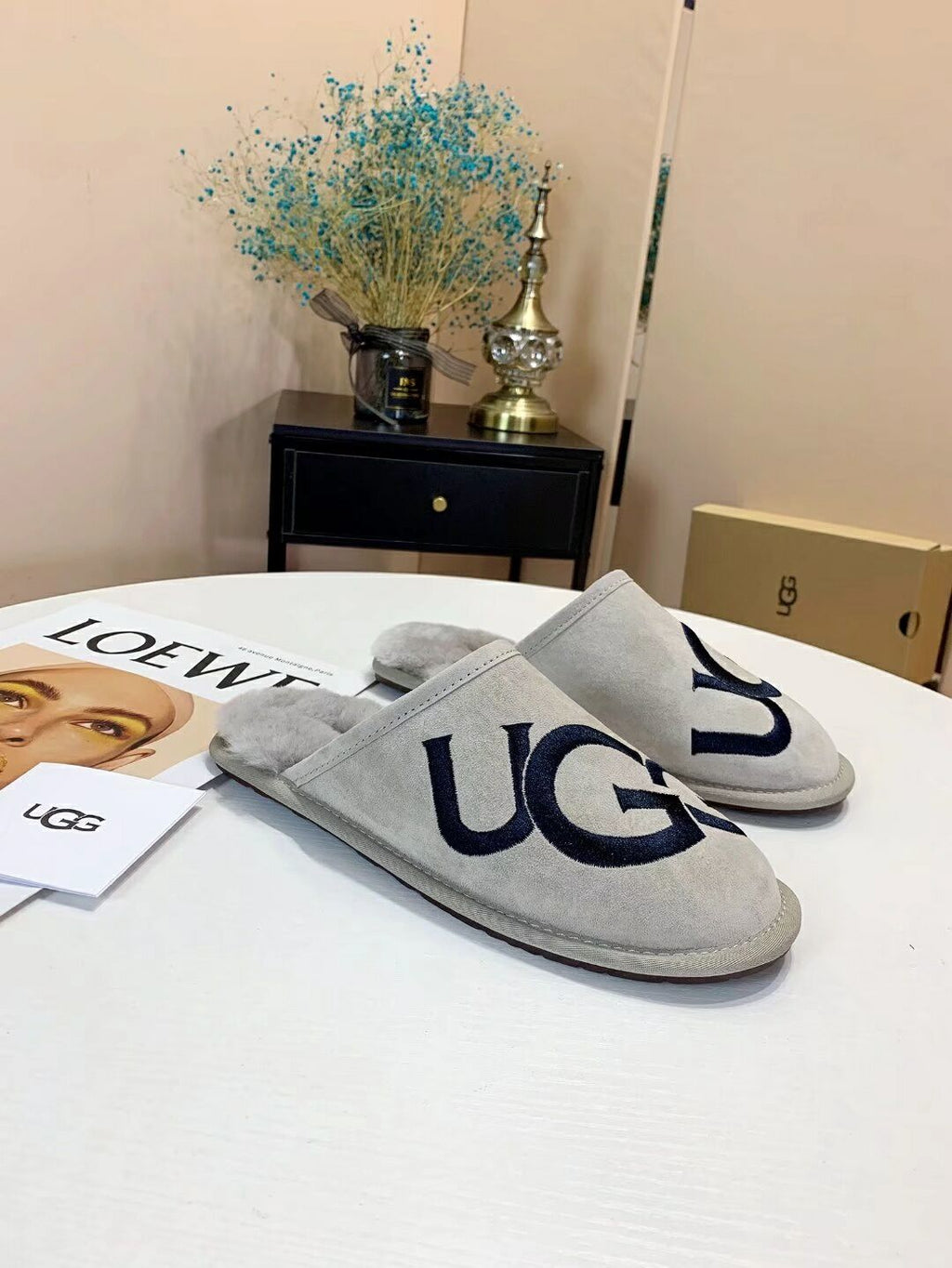 Gray Big G Indoor Slippers – Style 2593