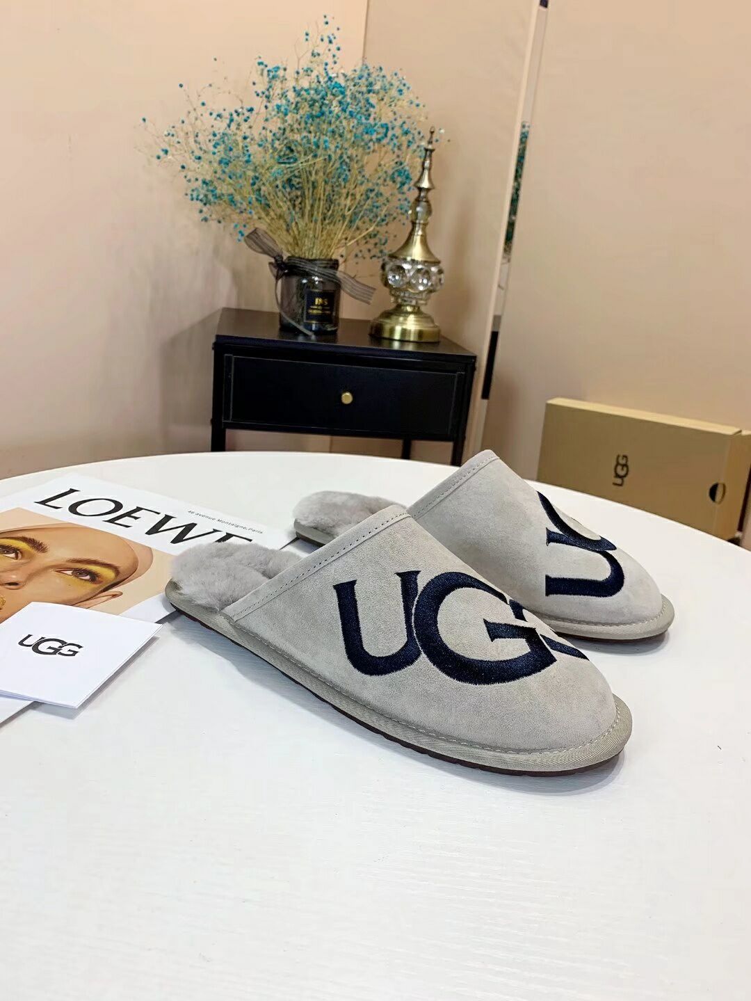 Gray Big G Indoor Slippers – Style 2593