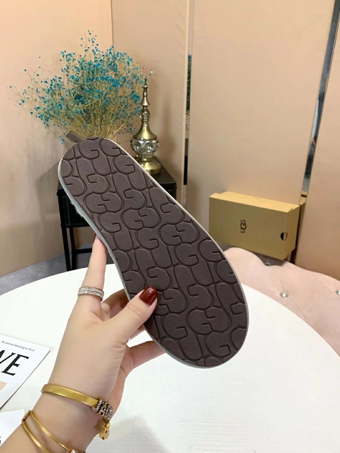 Gray Big G Indoor Slippers – Style 2593