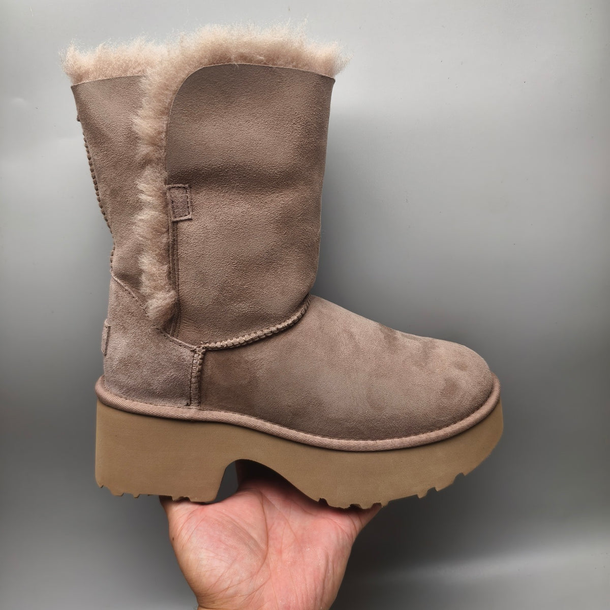 Walnut Women's Platform Wedge Mid-Calf Boots – Style 1533