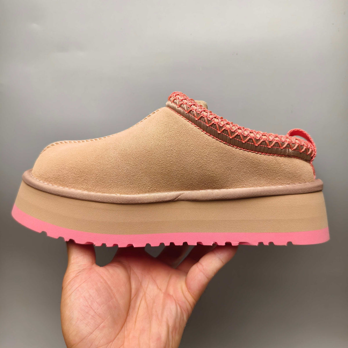 Pink Folk-Inspired Platform Casual Shoes – 2553 / 2130