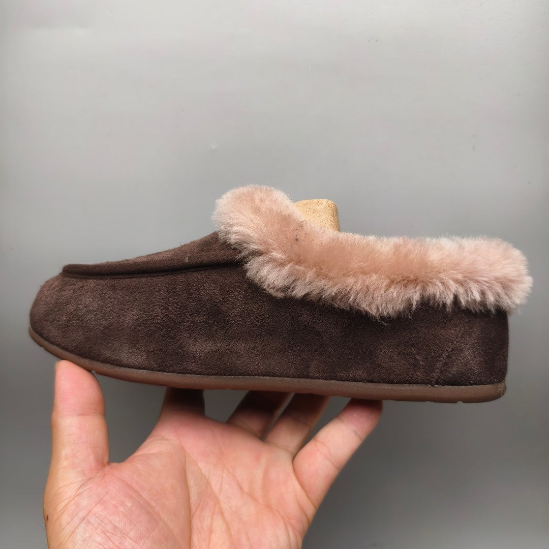 Chocolate Brown Slip-On House Shoes – Style 1391